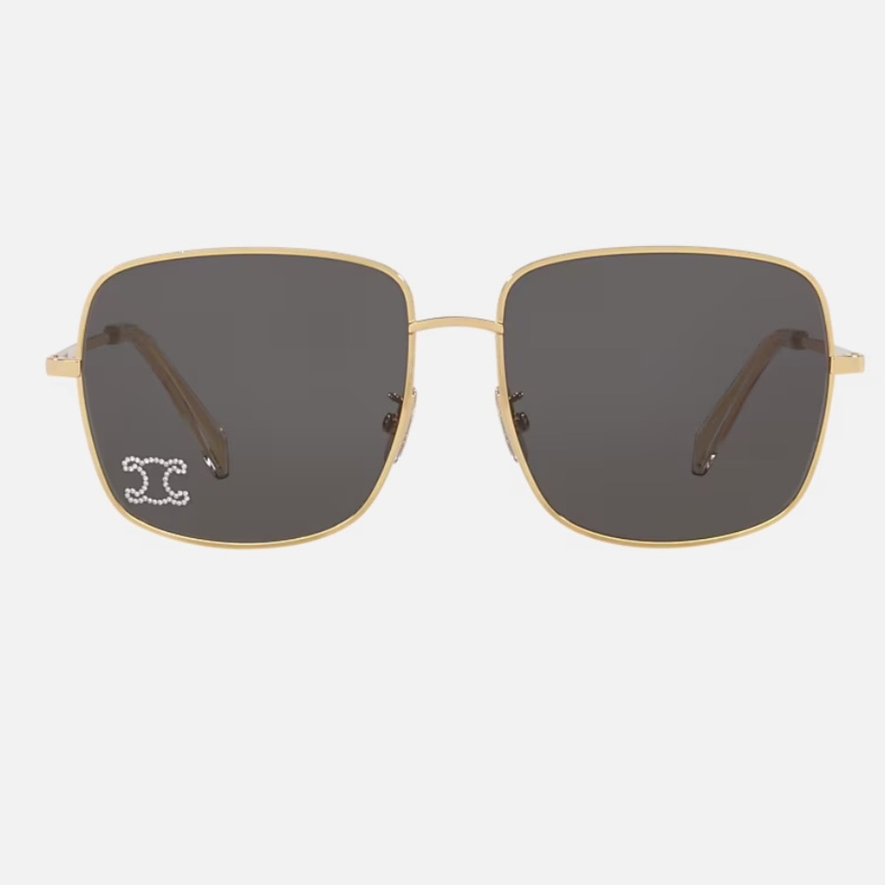 CHANEL Square Gold Frame Sunglasses